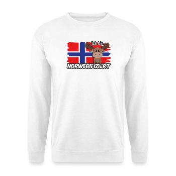 Ich bin Norwegifiziert Spruch Flagge Elch - Unisex Pullover - Weiß - Vorne