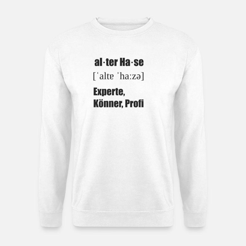 alter Hase Lautschrift - Unisex Pullover - Weiß