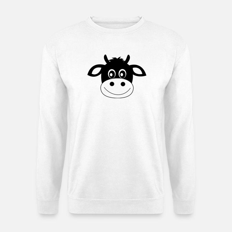 Kuh Kühe Rind Rinder cow Tiere Landwirt Bauern - Unisex Pullover - Weiß