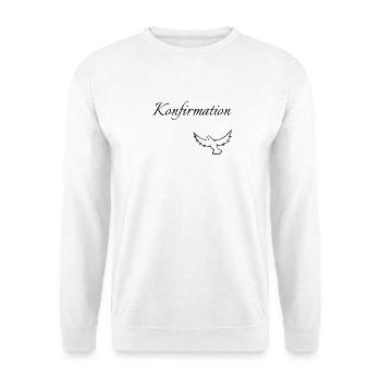 Konfirmation in den Himmel fliegende Taube glauben - Unisex Pullover - Weiß - Vorne