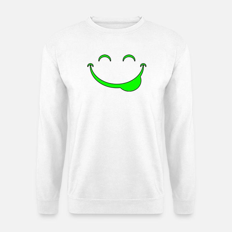 Lustiges Gesicht - Unisex Pullover - Weiß