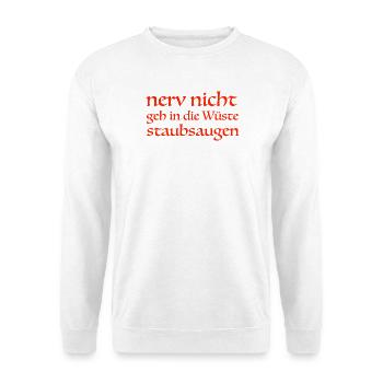 nerv nicht - Unisex Pullover - Weiß - Vorne - Alina (178cm) & Michal (187cm)