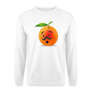 Abricot avec moustache | Grand-père | Bande dessinée - Sweat-shirt Unisexe - blanc - Devant