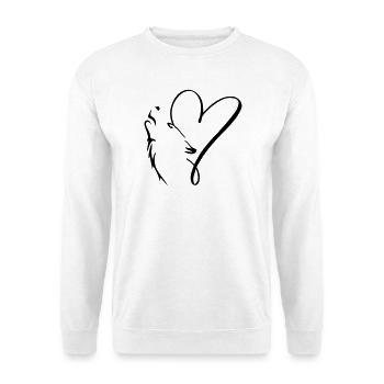 Loup, louve - Sweat-shirt Unisexe - blanc - Devant