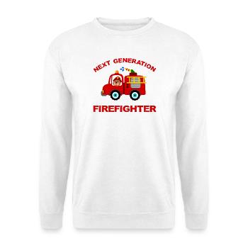 Fire truck fire truck firefighter firetruck - Unisex Sweatshirt - white - Front