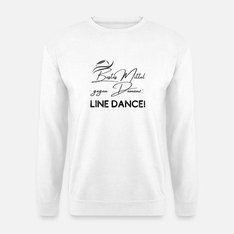 Mein Mittel gegen Demenz: Line Dance! - Unisex Pullover - Weiß