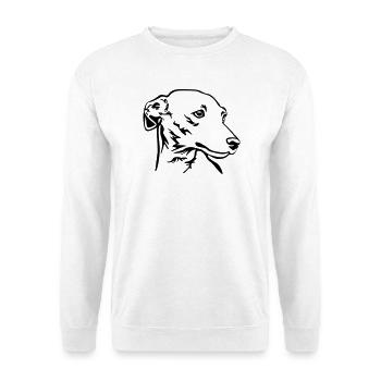 Italian greyhound head - Unisex Sweatshirt - white - Front