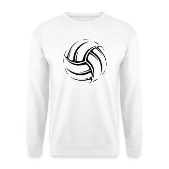 Volleyball Zeichnung Symbol Illustration Skizze - Unisex Pullover - Weiß - Vorne