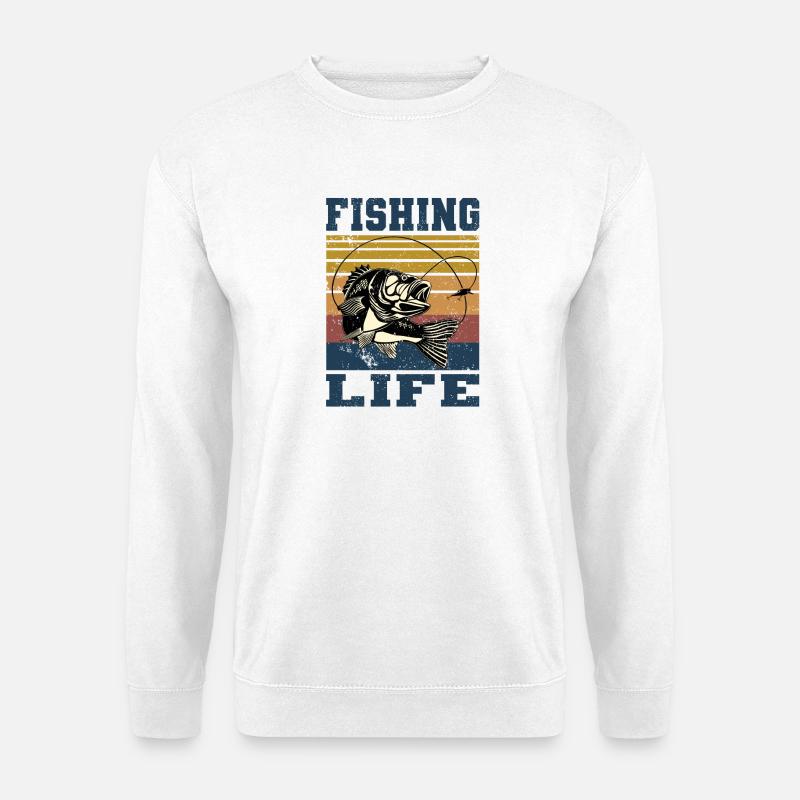 Fishing Life - Unisex Pullover - Weiß