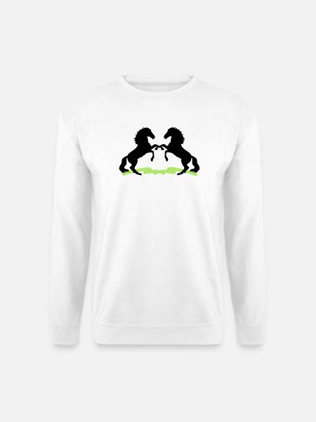Chevaux - Sweat-shirt Unisexe - blanc