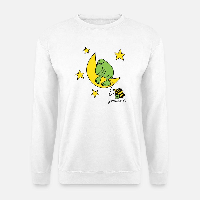 Janosch Frosch Auf Mond - Unisex Pullover - Weiß