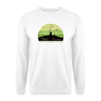 Harz Style - Harz Mountains - Wir lieben den Harz - Unisex Pullover - Weiß - Vorne - Alina (178cm) & Michal (187cm)