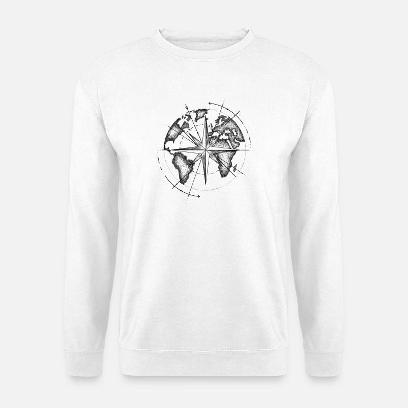 Mapa świata - Bluza unisex - biały