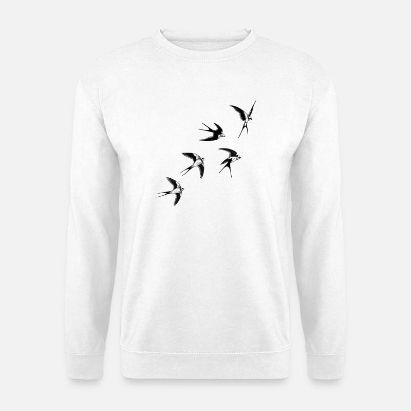 Vögel schwalben - Unisex Pullover - Weiß
