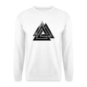 Valknut symbole viking - Sweat-shirt Unisexe - blanc - Devant
