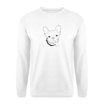 Français Bulldog - Sweat-shirt Unisexe - blanc - Devant