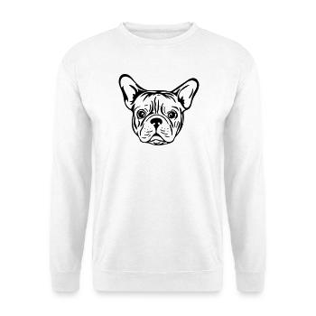 Bulldog français - Sweat-shirt Unisexe - blanc - Devant