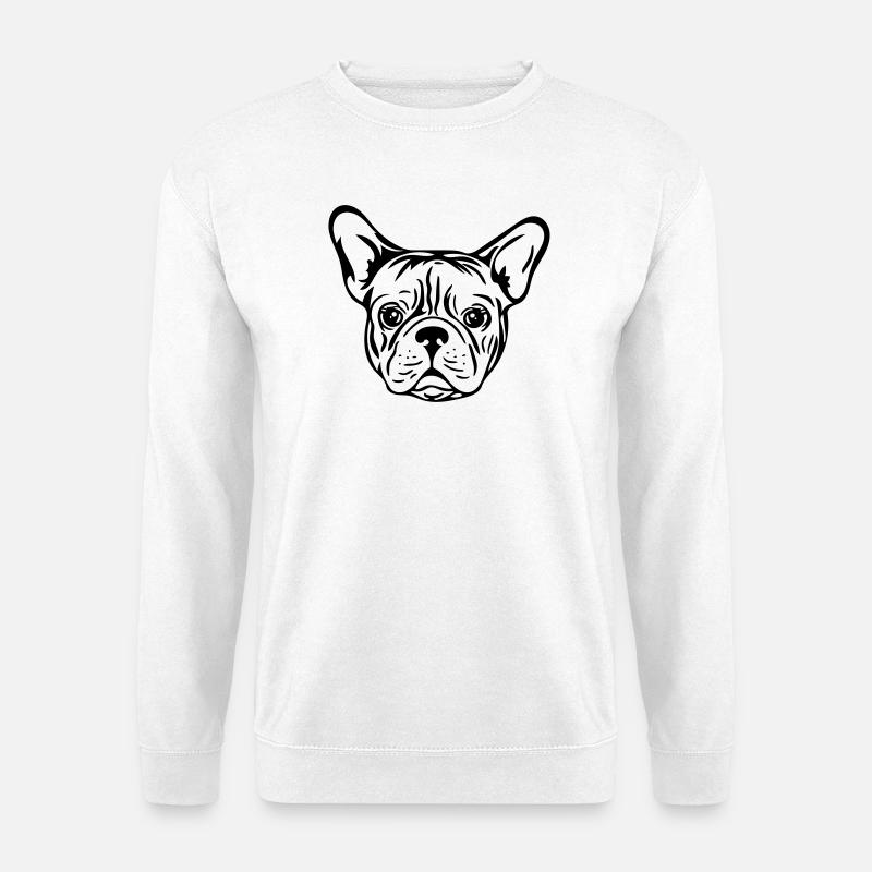 Französische Bulldogge - Unisex Pullover - Weiß