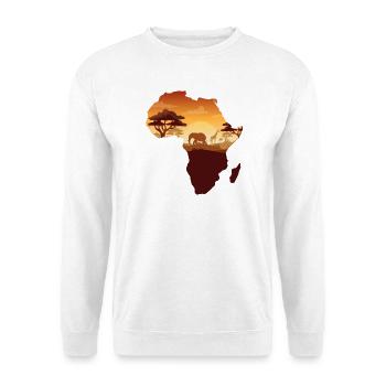 African Safari Map - Unisex Sweatshirt - white - Front