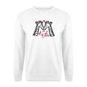 Giraffen Liebe - Unisex Pullover - Weiß - Vorne