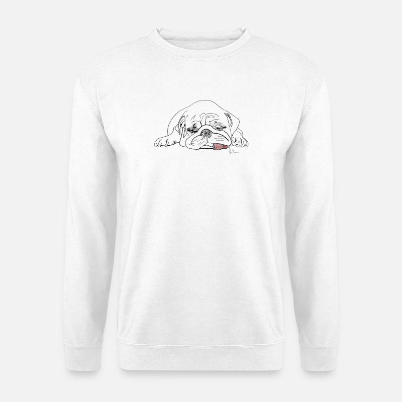 Mops - Unisex Pullover - Weiß
