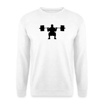 Weightlifter shadow figure - Unisex Sweatshirt - white - Front