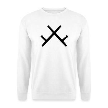 Kobudo zwei Tonfas Schattenbild - Unisex Pullover - Weiß - Vorne