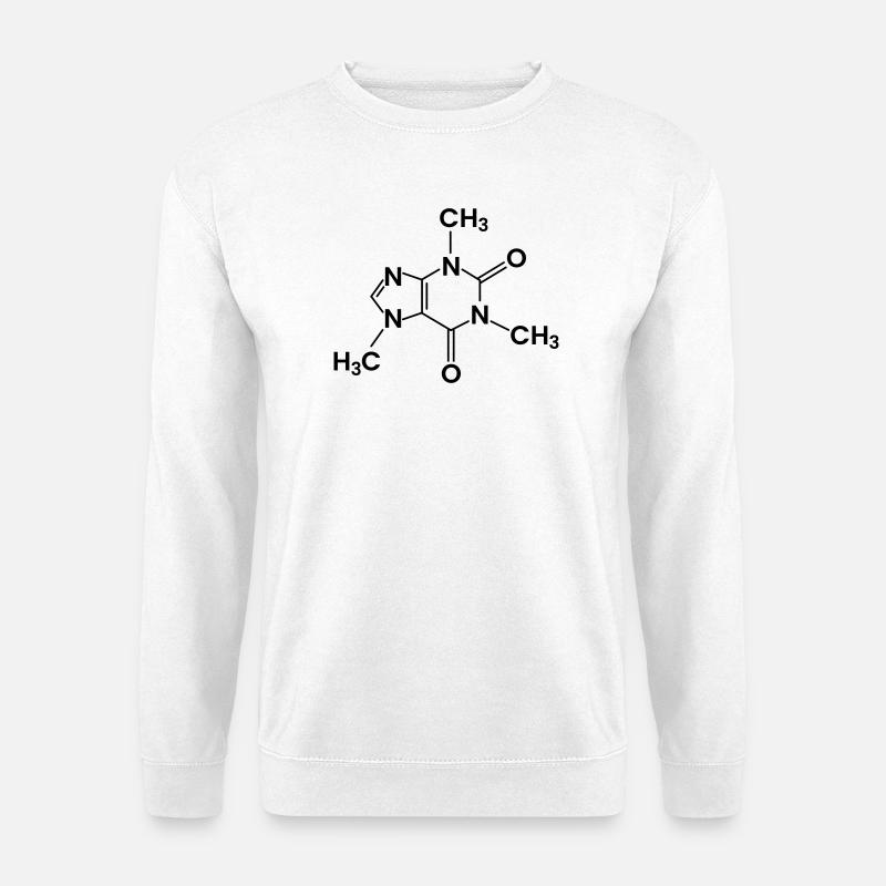 Coffee Chemical Structure Caffeine - Unisex Sweatshirt - white