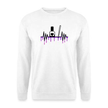 Heartbeat Nail Nail Polish Nail Artist Gift Heart - Unisex Sweatshirt - white - Front