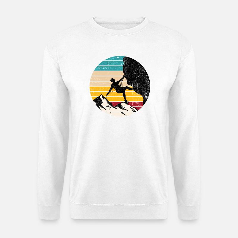 Climber Under Sunset Stripes - Unisex Sweatshirt - white
