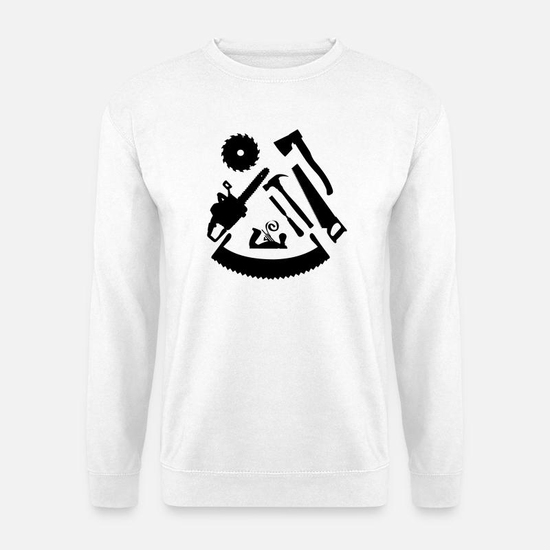 Holzwerkzeug - Unisex Pullover - Weiß