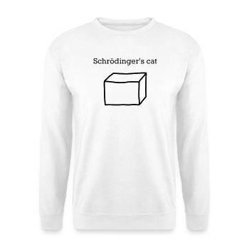 Schrödingers Katze – Lustiges Quantenphysik Nerd - Unisex Pullover - Weiß - Vorne