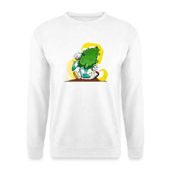 Smoke Weed,not Cigarettes - Unisex Pullover - Weiß - Vorne - Alina (178cm) & Michal (187cm)