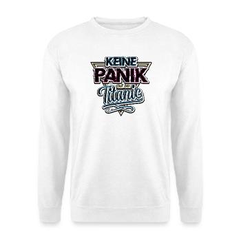 Spruch - Keine Panik - Titanic - Dreieck Retro - Unisex Pullover - Weiß - Vorne
