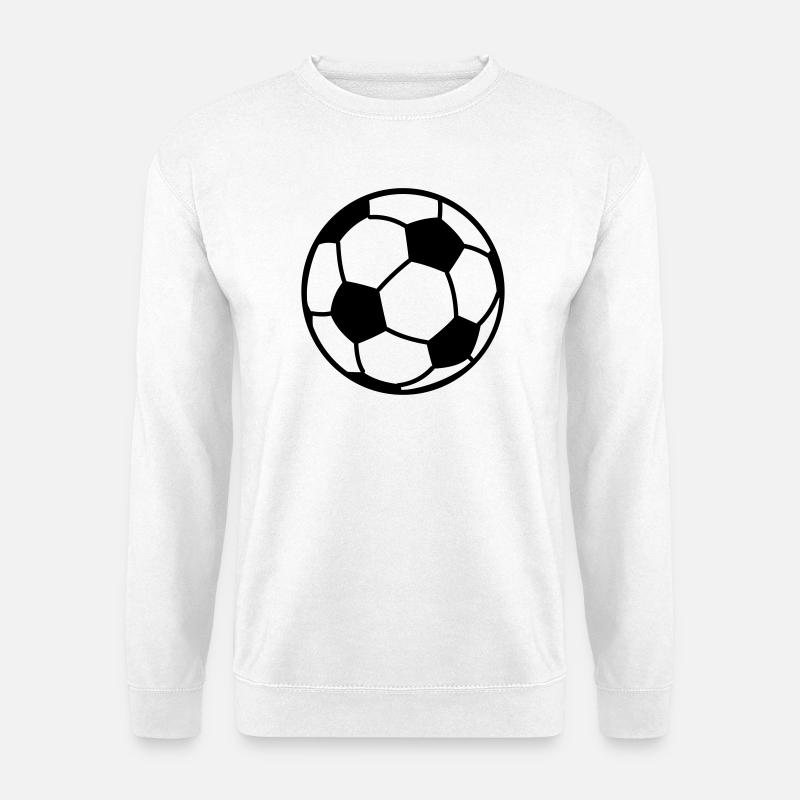 Fußball Logo Ball für Vereinslogo auf Kleidung - Unisex Pullover - Weiß