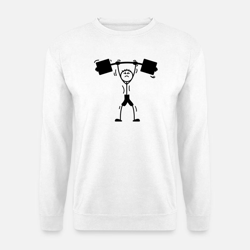 Gewichtheber-Logo, Emblem - Unisex Pullover - Weiß