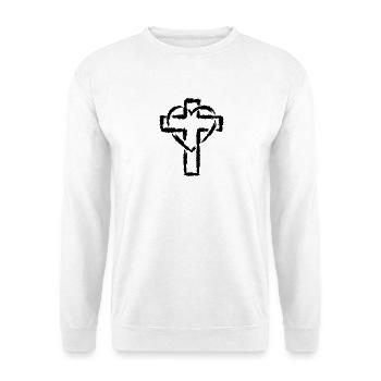 Croix symbole christianisme coeur amour - Sweat-shirt Unisexe - blanc - Devant