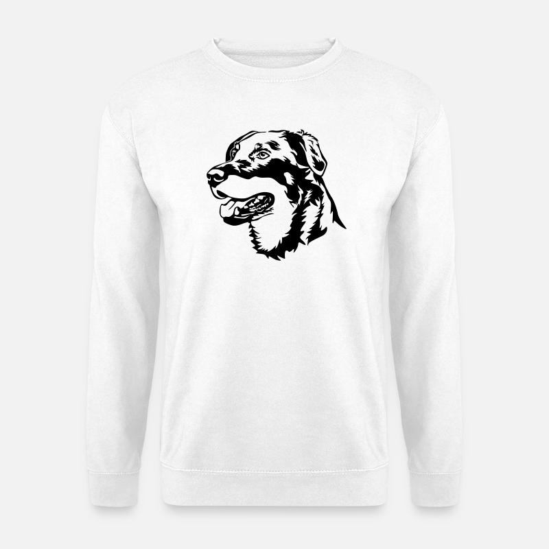 Beauceron head - Unisex Sweatshirt - white
