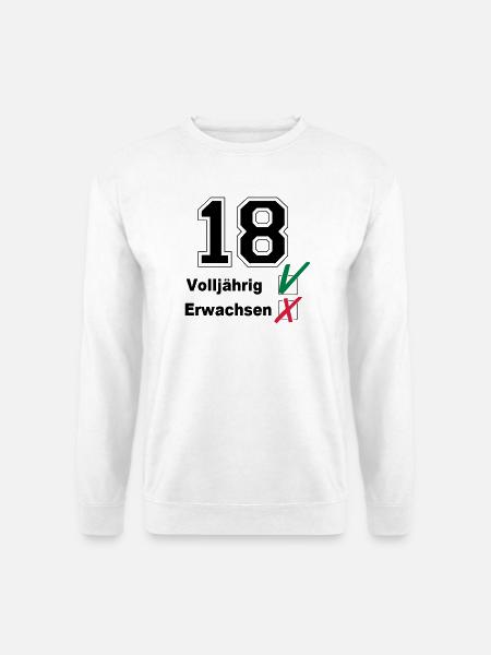18. Geburtstag ,Volljährig , erwachsen(25) - Unisex Pullover - Weiß