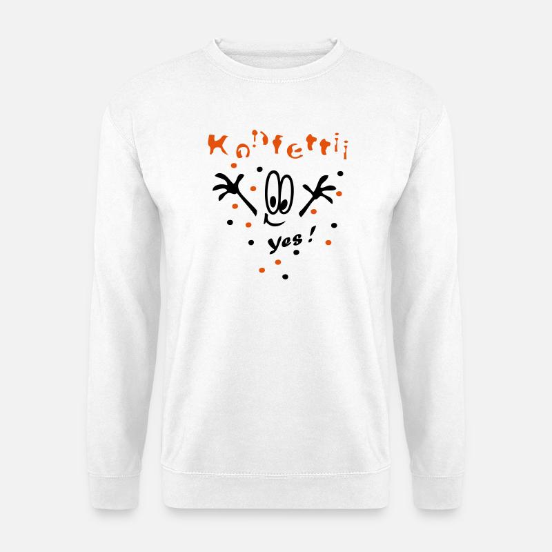 Konfetti, Karneval, Fasching - Unisex Pullover - Weiß