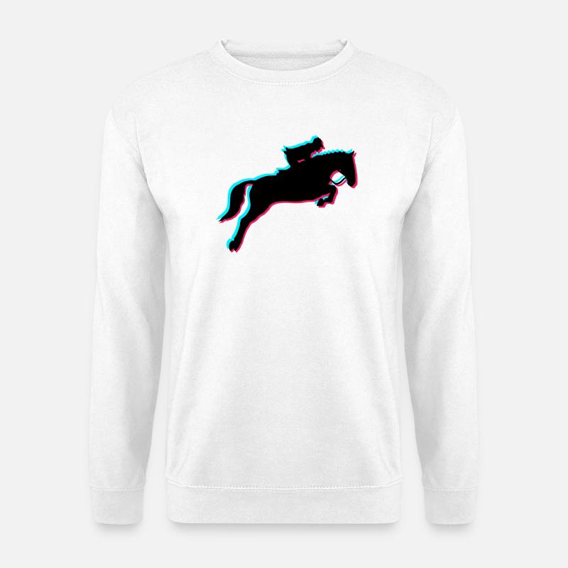 Pferde-Reiten - Unisex Pullover - Weiß