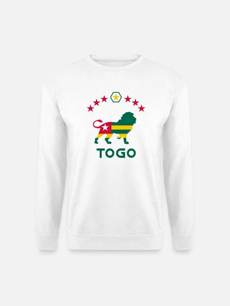 Togo Löwen Flaggen Design / Lome Geschenk Afrika - Unisex Pullover - Weiß