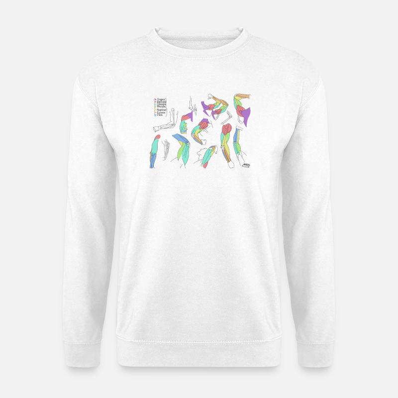 Bunte abstrakte Schals - Unisex Pullover - Weiß