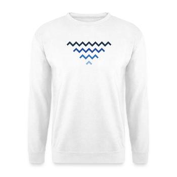 Wellen - Unisex Pullover - Weiß - Vorne