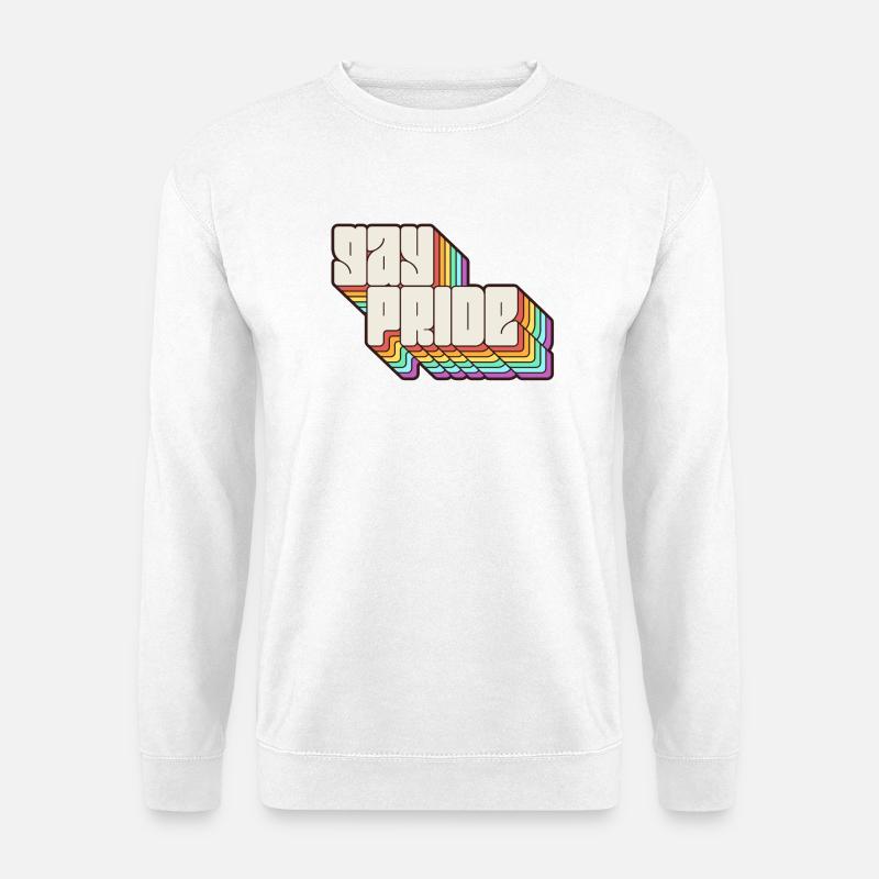 Gay Pride Rainbow Shadow Statement - Unisex Sweatshirt - white