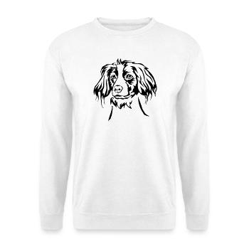 Epagneul Breton Kopf - Unisex Pullover - Weiß - Vorne