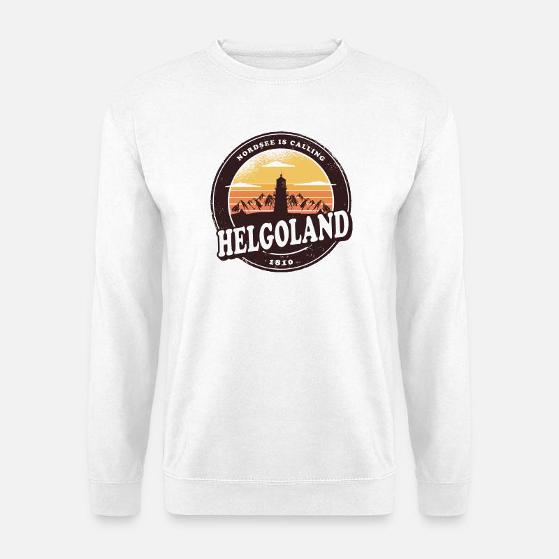 Helgoland Sunset Design / Geschenkidee - Unisex Pullover - Weiß