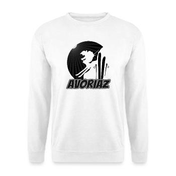 Avoriaz Ski Silhouette Jump - Unisex Sweatshirt - white - Front