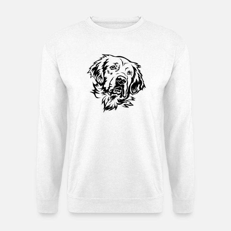 Golden Retriever Kopf - Unisex Pullover - Weiß