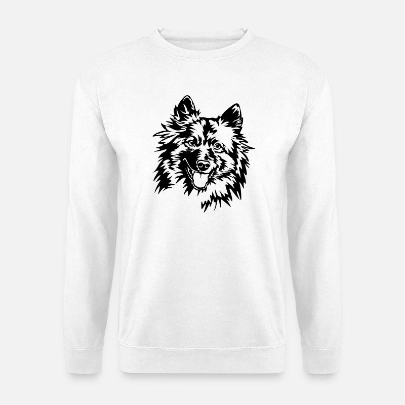 Wolfspitz Head - Unisex Sweatshirt - white